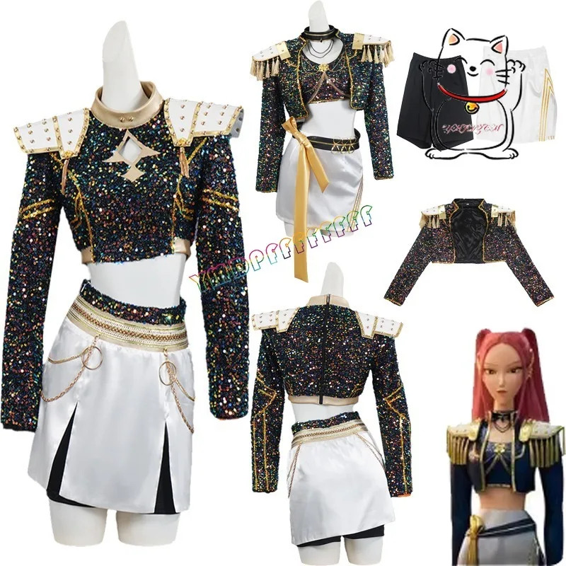 

Black Gold Rumizo Yimira cosplay KPop Devil Hunter cosplay costume Halloween cosplay costume new