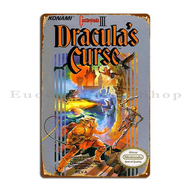 Castlevania Iii Drácula S Curse carteles de Metal fiesta personalizar hierro Vintage cartel de estaño oxidado