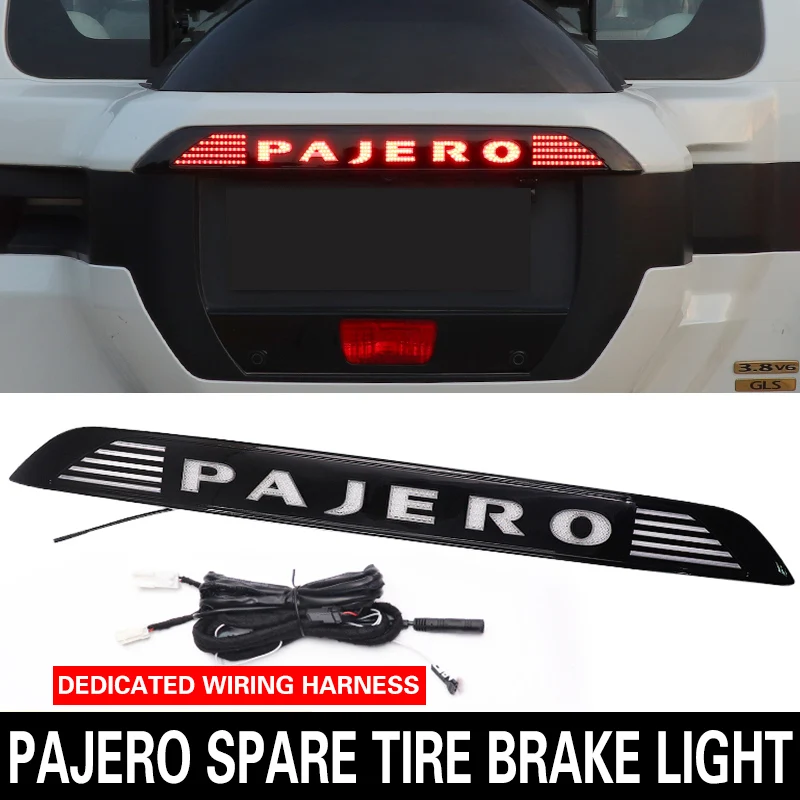 Waterproof LED Streamer Marquee Light Rear Trim Strip Spare Tire Cover Brake Light For Mitsubishi Pajero V87 V93 V95 V97 V98
