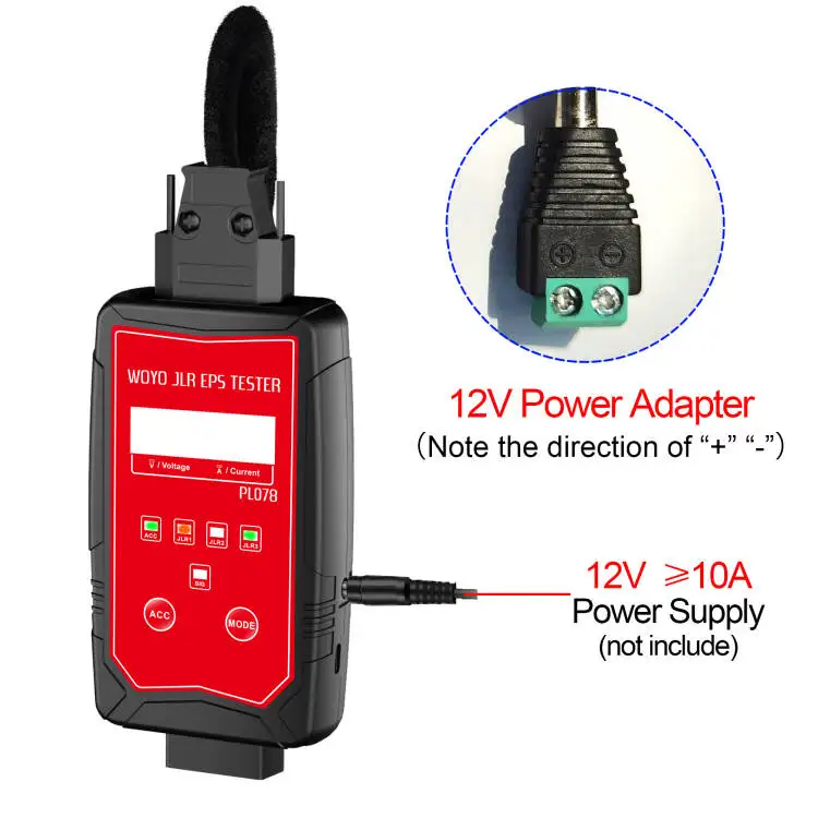 WOYO PL078 EPS Tester For Land Rover For Jaguar Steering Wheel Motor Detector On Bench CAN BUS Data Simulator