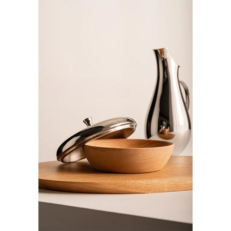 Stainless steel snack bowl simple home coffee table stainless steel storage bowl household dried fruit storage box ornament