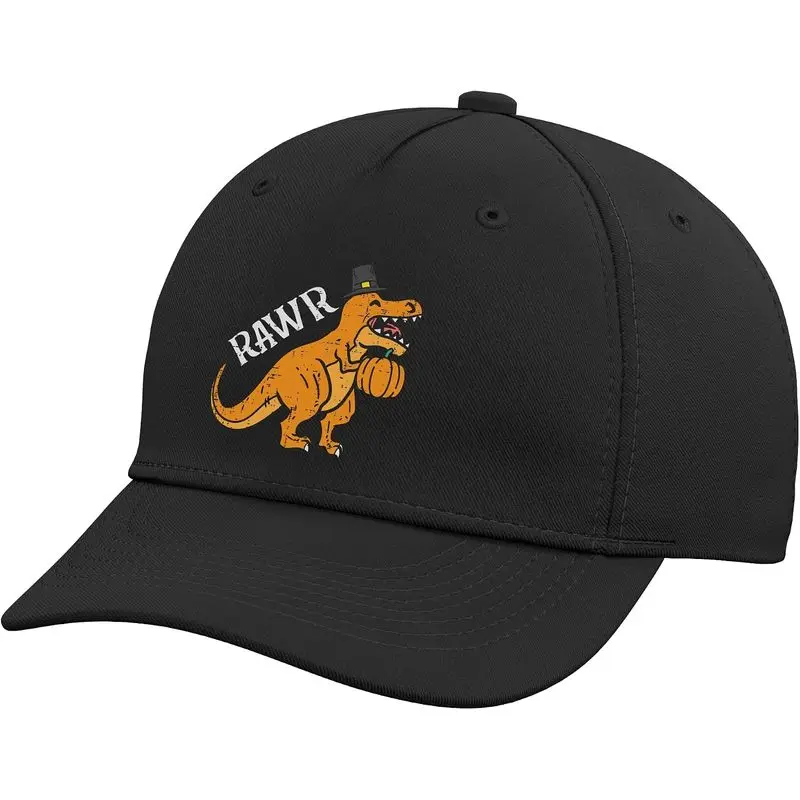 Rawr Dino Trex Gorra de Béisbol Ajustable para Niños Pequeños con Diseño de Calabaza de Acción de Gracias y Otoño