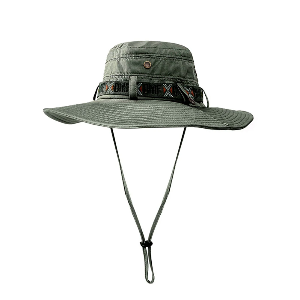 

Outdoor Sun Hat Wide Brim Bucket Hat Fishing Climbing Men Women Sun Hat Wide Brim Bucket Hat Durable Portable Hat