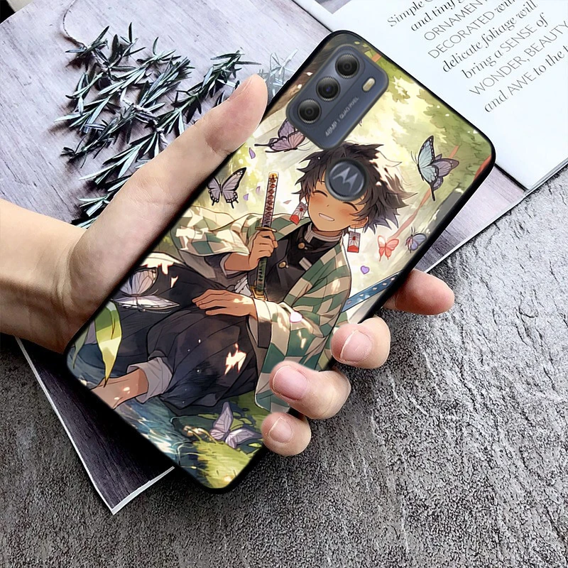 Demon Slayer Tanjiro Kamado Case For Motorola Edge 50 40 Pro 50 40 30 Ultra Neo Fusion Moto G Play G Stylus G Power G 5G