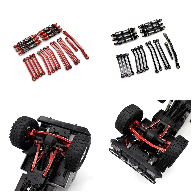 JJRC 1/18 C8823 6WD RC Car Metal Shock Absorber Linkage Set Upgrade Spare Parts for Scale RC Model Vehicles