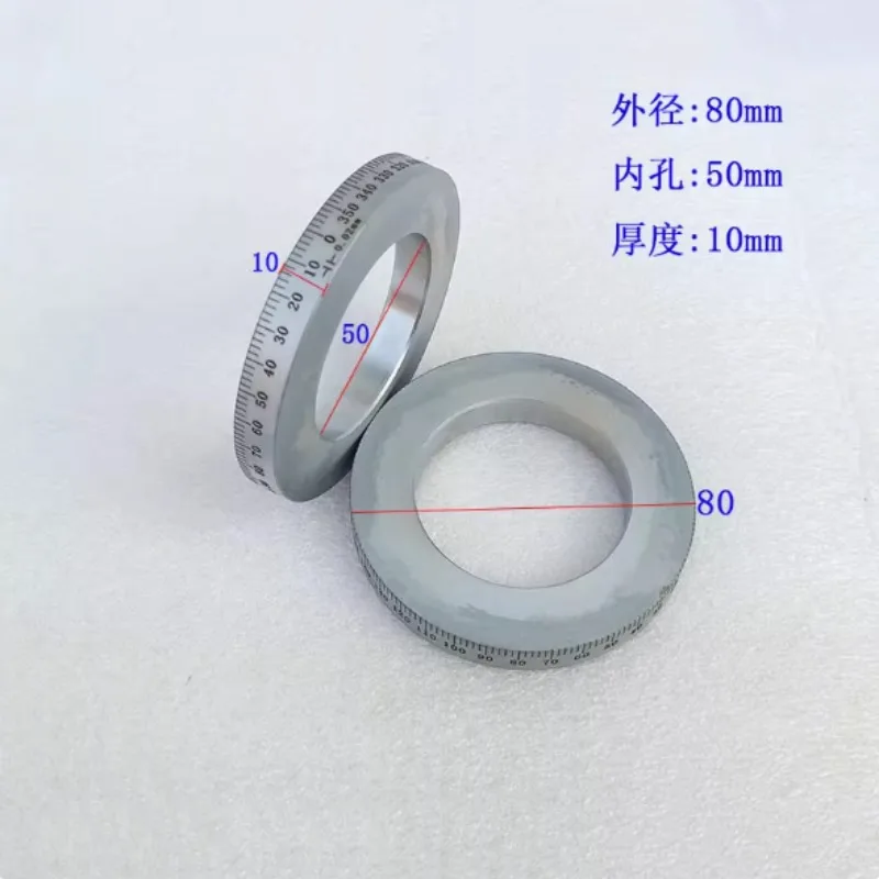 

1PC Dial Scale Ring Outer Diameter 80 Inner Diameter 50 Thickness 10 Scale 360 Line