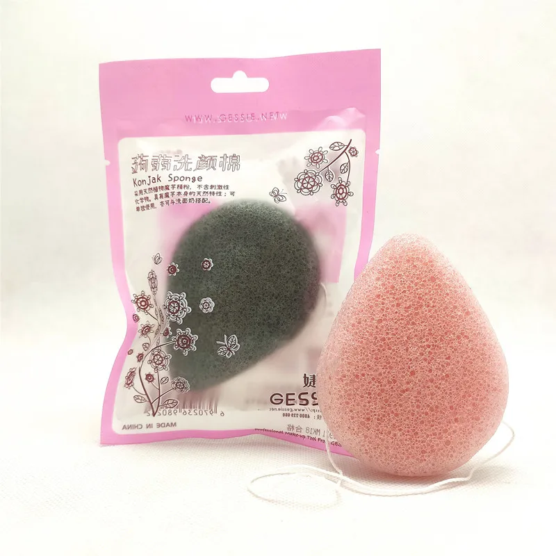 Fashion New Natural Konjac Sponge Cosmetic Puff Face Wash Flutter Cleaning Sponge Water Drop Shaped Puff Facial Cleanser Tools