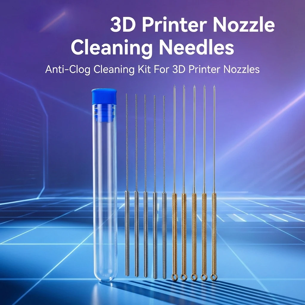 Kit de Agulhas para Limpeza de Bicos de Impressora 3D em Aço Inoxidável 0.15-1.0mm, Ferramenta Anti-Entupimento, Peça para Impressoras Ender e Bambu Lab