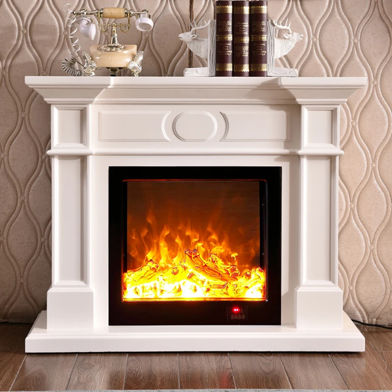 Simple Modern Style Fireplace Electric Heating Heating Small Decoration Free Standing Mantel Shelf