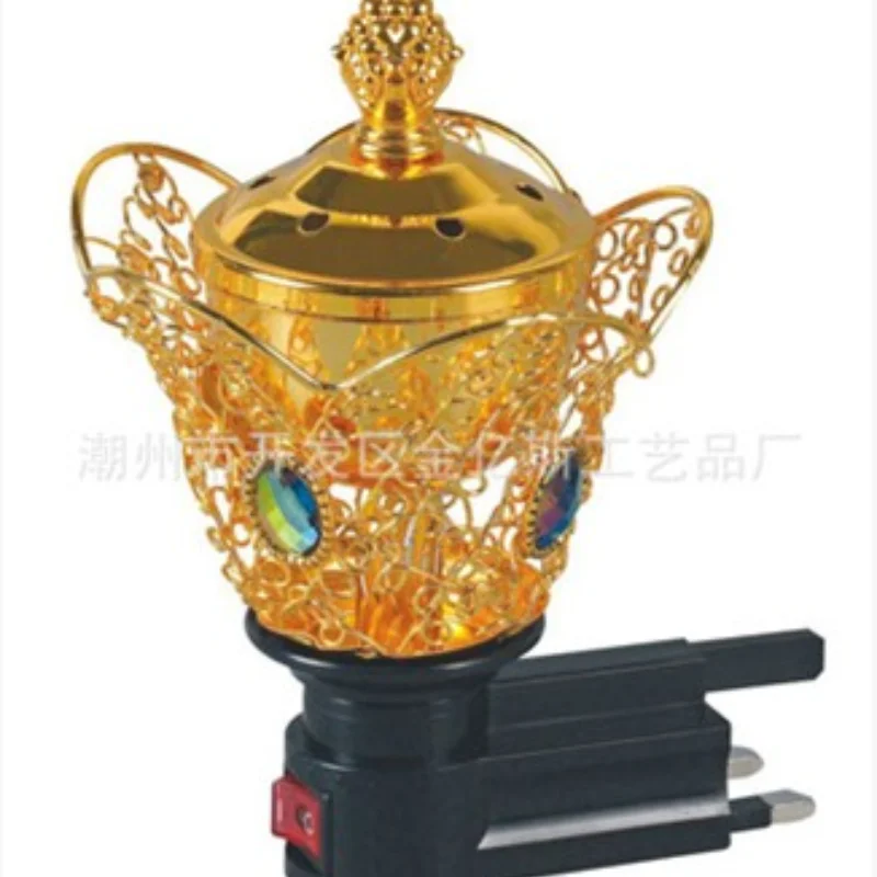 

Luxury Golden Electric Incense Burner Incensario Difusor De Aroma Zapach Do Domu Decoracao Para Casa Quemador Incienso