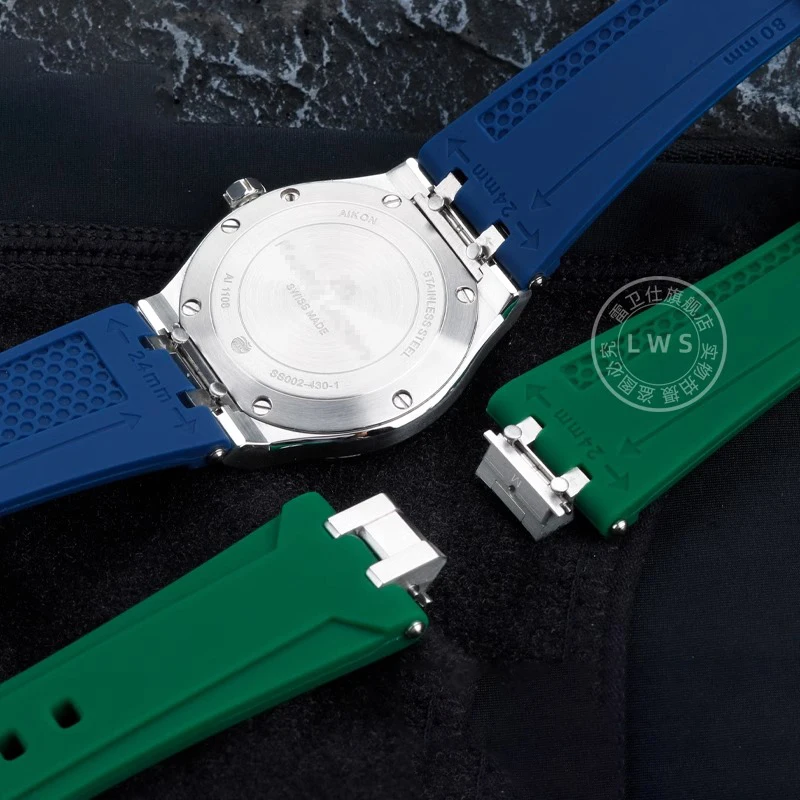 الإفراج السريع المطاط حزام ل موريس لاكروا AI1108 أيكون سلسلة سوار AI6008 سيليكون حزام الساعات AI6007 AI6038 AI6058 6006