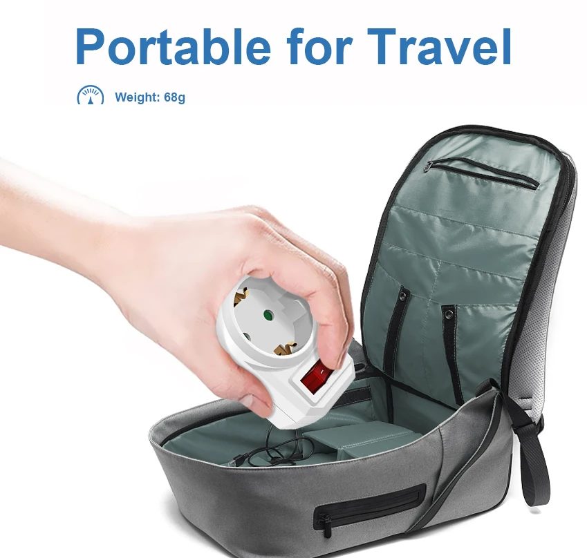 3PCS EU Socket Adapter With Switch ON/OFF European Standard Power Conversion Plug 250V 16A Electrical Outlet Extension Plug