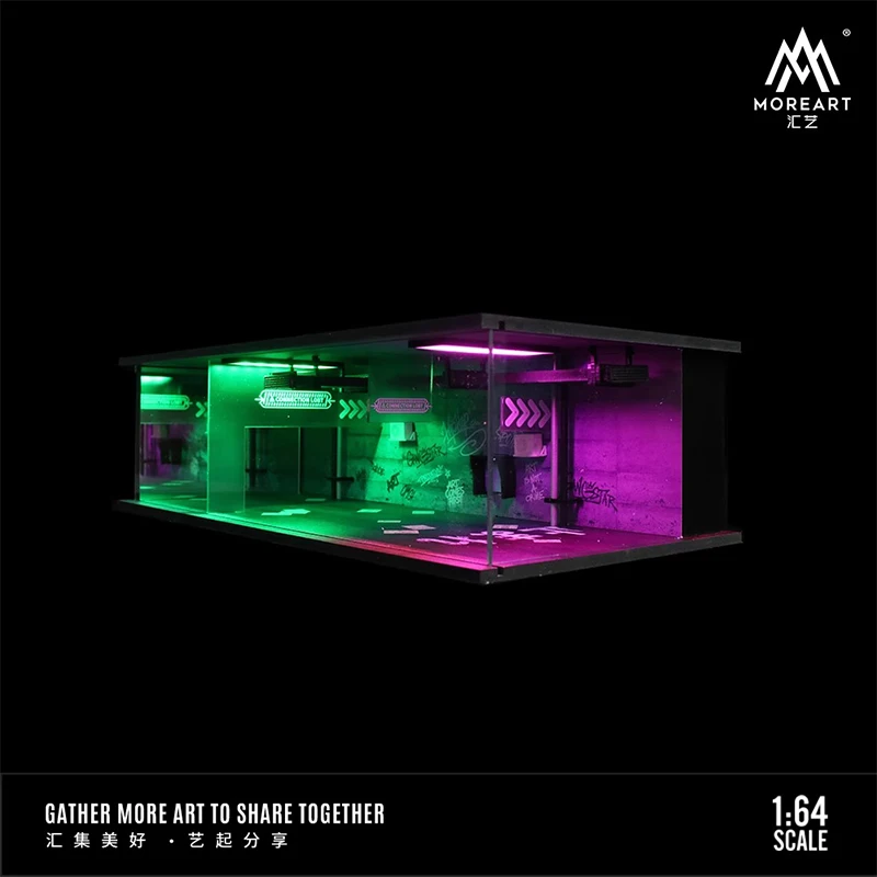 2025 New Diorama 1/64 scale Car Parking Lot Model City Lighted Theme Garage Scene Display Simulation Model Child Collection Gift