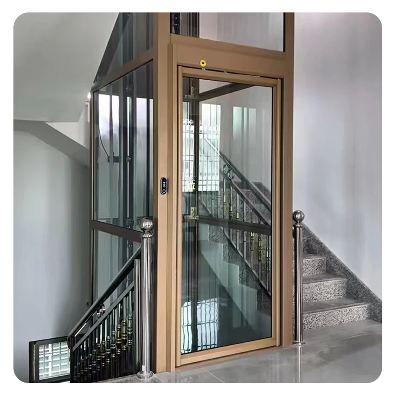 Machine Room Less Traction Lift 450kg 4 Stops 0.5m S Space Saving Customized for Boutique Hotel Apartment High Efficiency