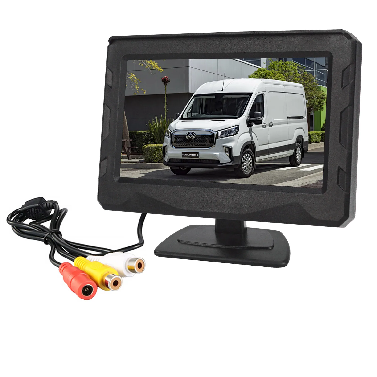 

4.3inch HD IPS Screen TFT LCD Monitor with 2 Way Video Input Fit for Truck Vehicle Car Reverse Rear View Backup Camera DVD VCD