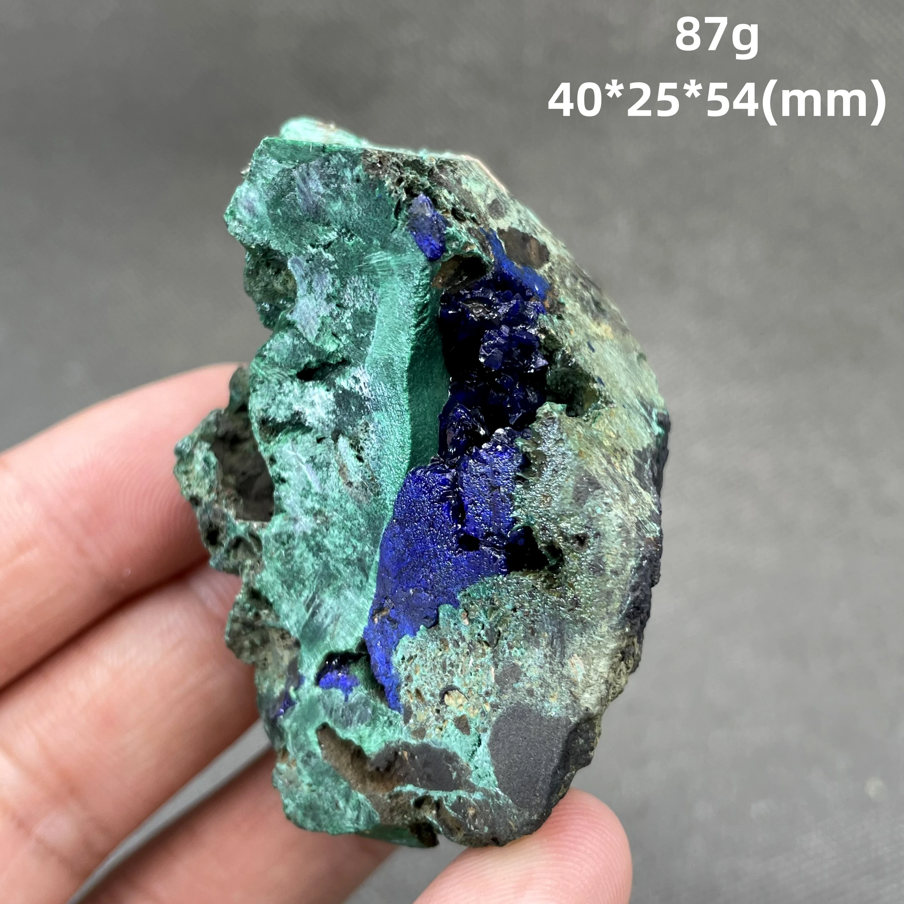 BEST! 87g Natural beautiful big crystal Azurite and Malachite mineral specimen crystal Stones and crystals Healing crystal