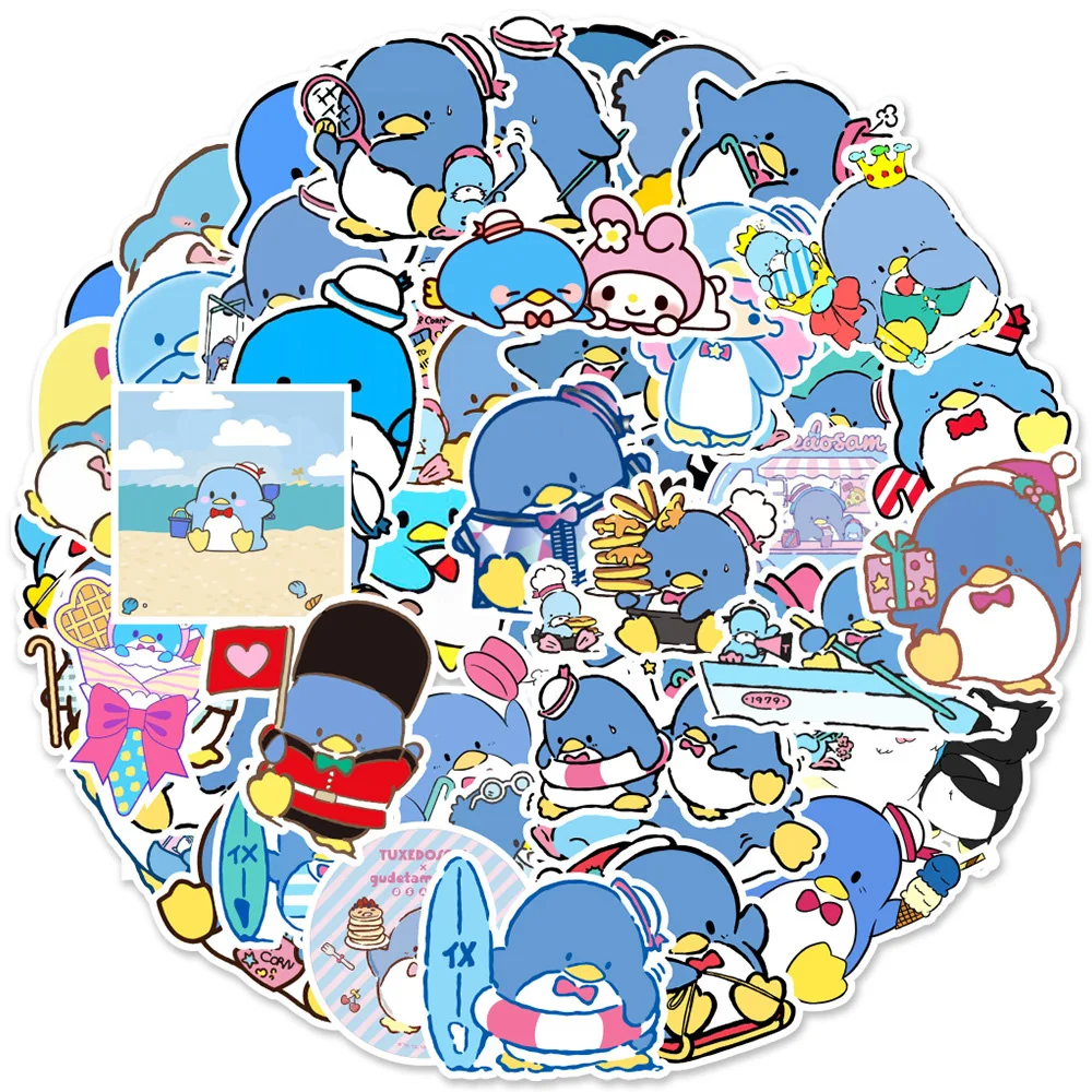 10/30/50PCS Cute Tuxedo Sam Cartoon Stickers for Laptop Phone Case Stationery Waterproof Aesthetic Anime Penguin Kid Sticker Toy