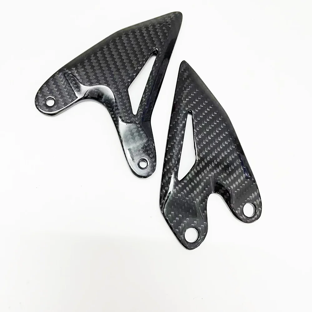 Nuovo Per Kawasaki Ninja 500 2024- Pedali Del Motociclo In Fibra di Carbonio Set Ruota Posteriore Accessori Tallone Protezioni