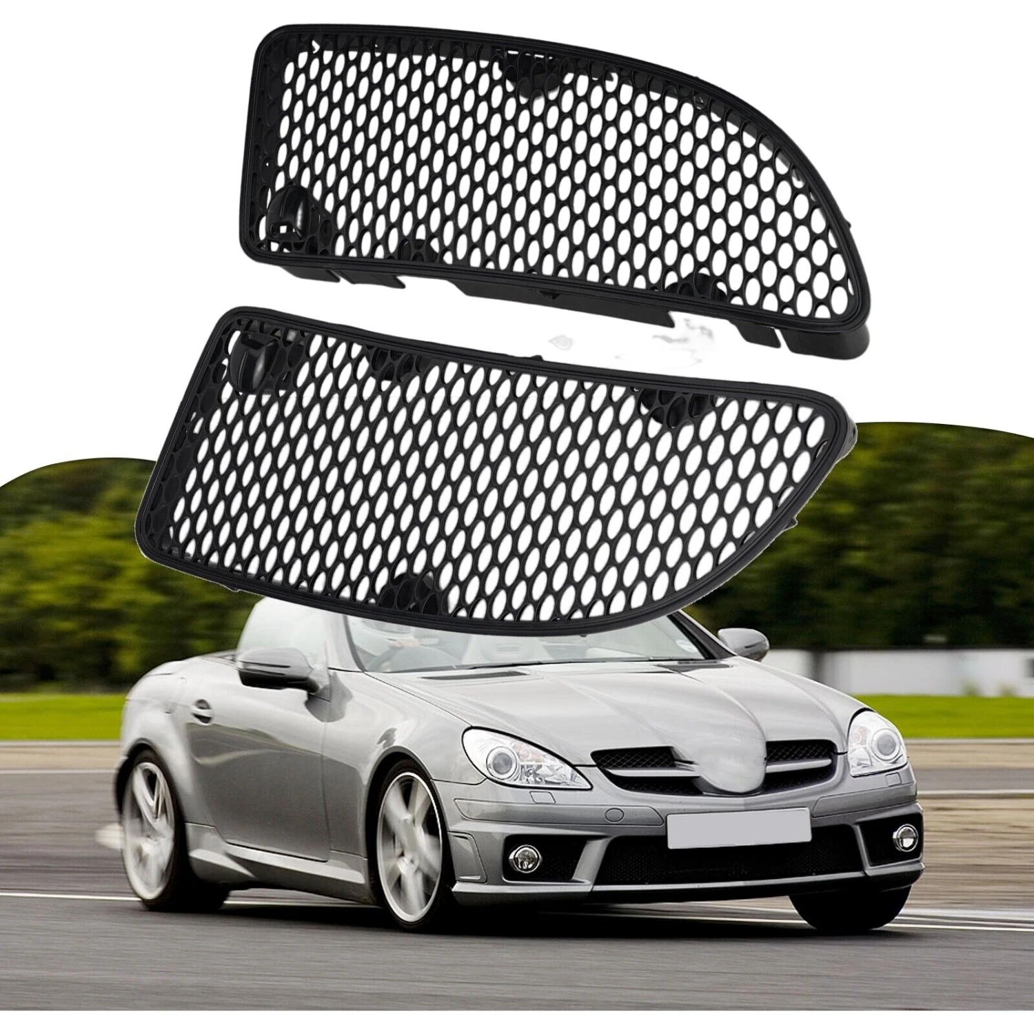 1Pair Front Hood Grille 1718800385 1718800485 For Mercedes R171 SLK280 SLK300 SLK350 2005-2011 New Car Parts