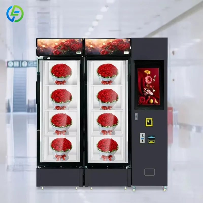 FL Flexible Deployment Multiple Bouquet Sizes Automatic  Customized Flower Bouquet Vending Machine with Compressor Customized