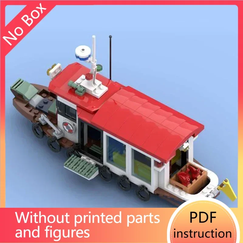 

Техническая модель корабля Moc Bricks, маленькая почтовая лодка, модульные строительные блоки, подарки, игрушки для детей, наборы «сделай сам», сборка моделиChristm