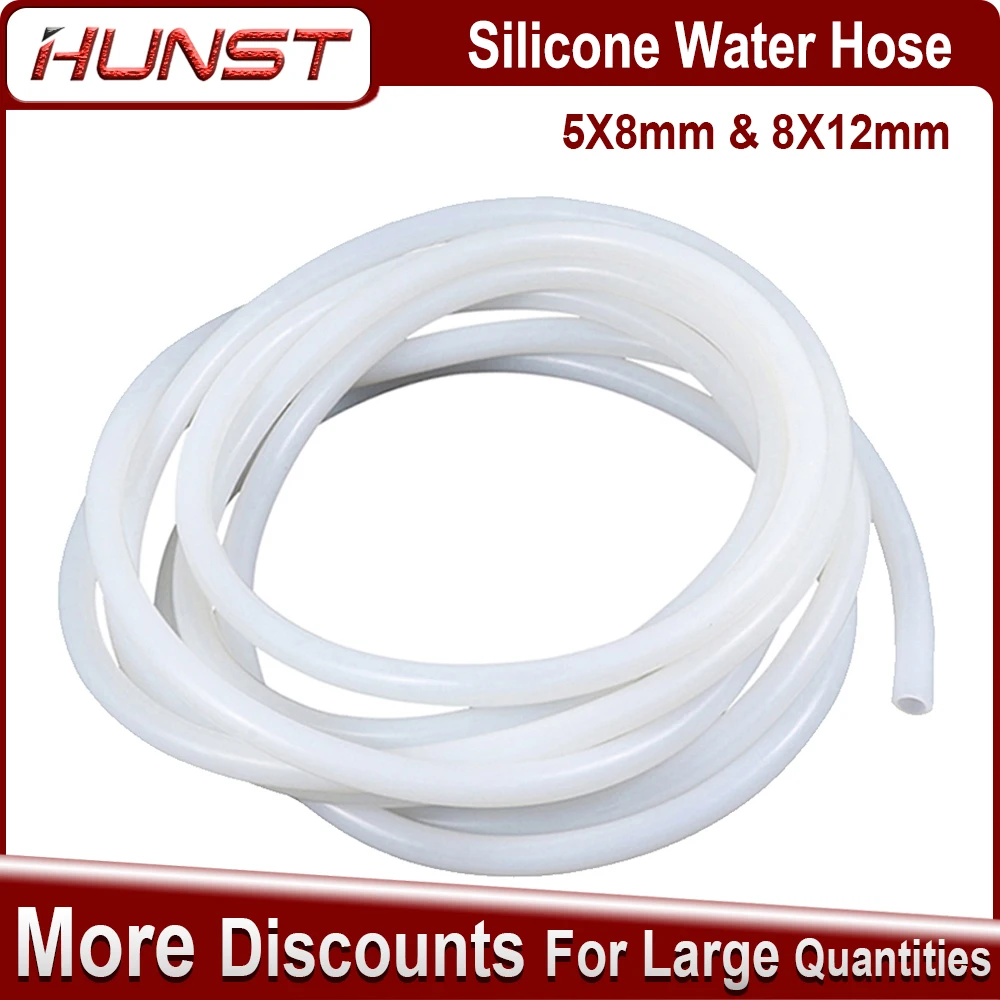 

HUNST Silicone Tube 8x12mm 5x8mm Water Pipe Flexible Hose For Water Sensor & Water Pump & Water Chiller & Laser Tube.