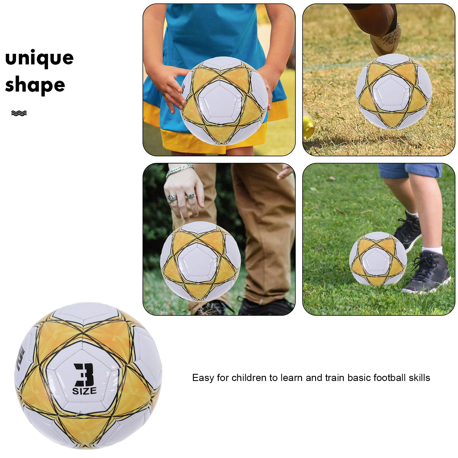 Bola Sepak Tebal PVC Tahan Lama Sepak Bola Luar Ruangan Ringan Lebih Kecil untuk Latihan Sepak Bola Remaja