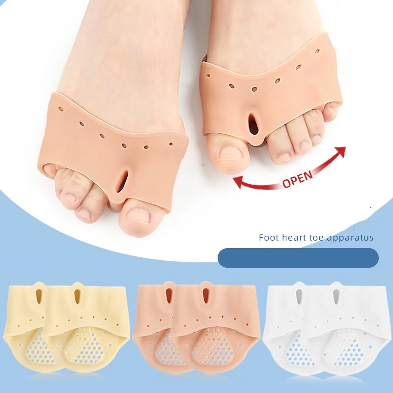 Forefoot Pad Three-hole Hallux Valgus Toe Separator Shock Absorption Massage Forefoot Pad And Toe Overlap Separator