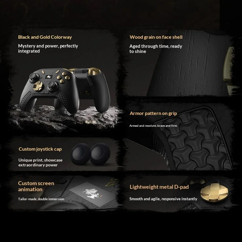 4 Black Myth Wukong Game Controller Switch PC Steam Power Feedback Elite Gamepad Alloy Joystick Wireless Connection Gifts