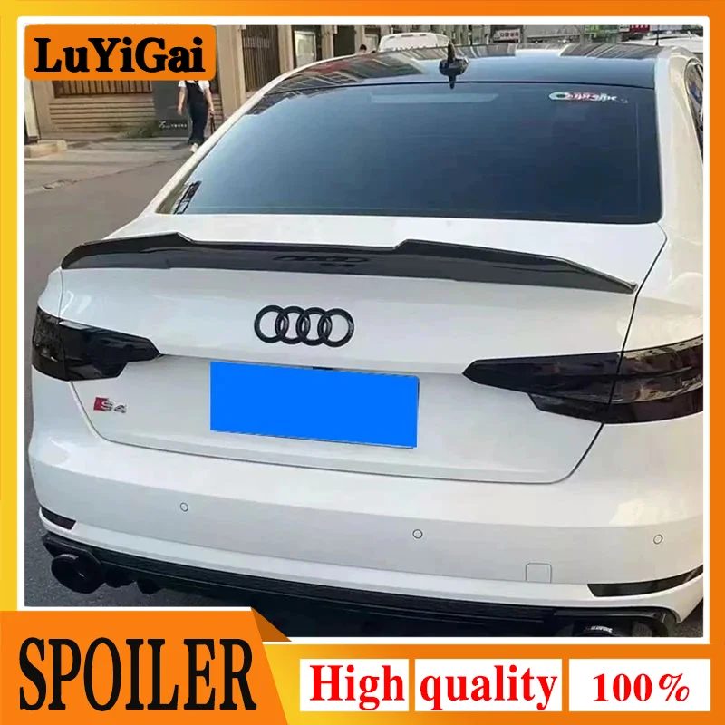 

Для 2016 17 18 19 Audi A4 S4 B9 Bodykit PSM стиль черный УГЛЕРОДНЫЙ Задний багажник Ducktail губа спойлер Крылья автотюнинг аксессуары Запчасти