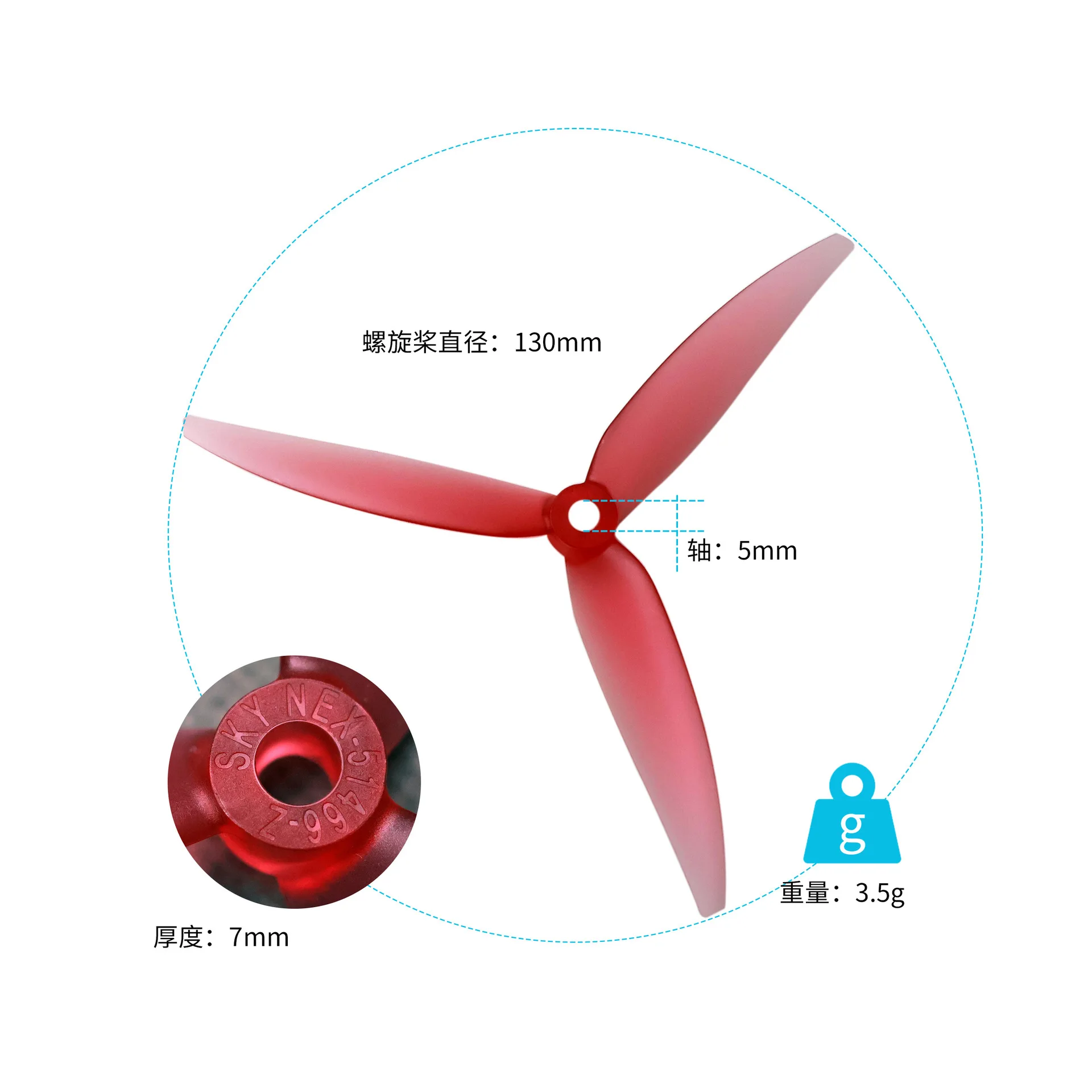 10Pcs Sequoia RC 5146 Front and back 3-leaf propeller 5-inch crossing machine propeller FPV balance fried flower flying racing p