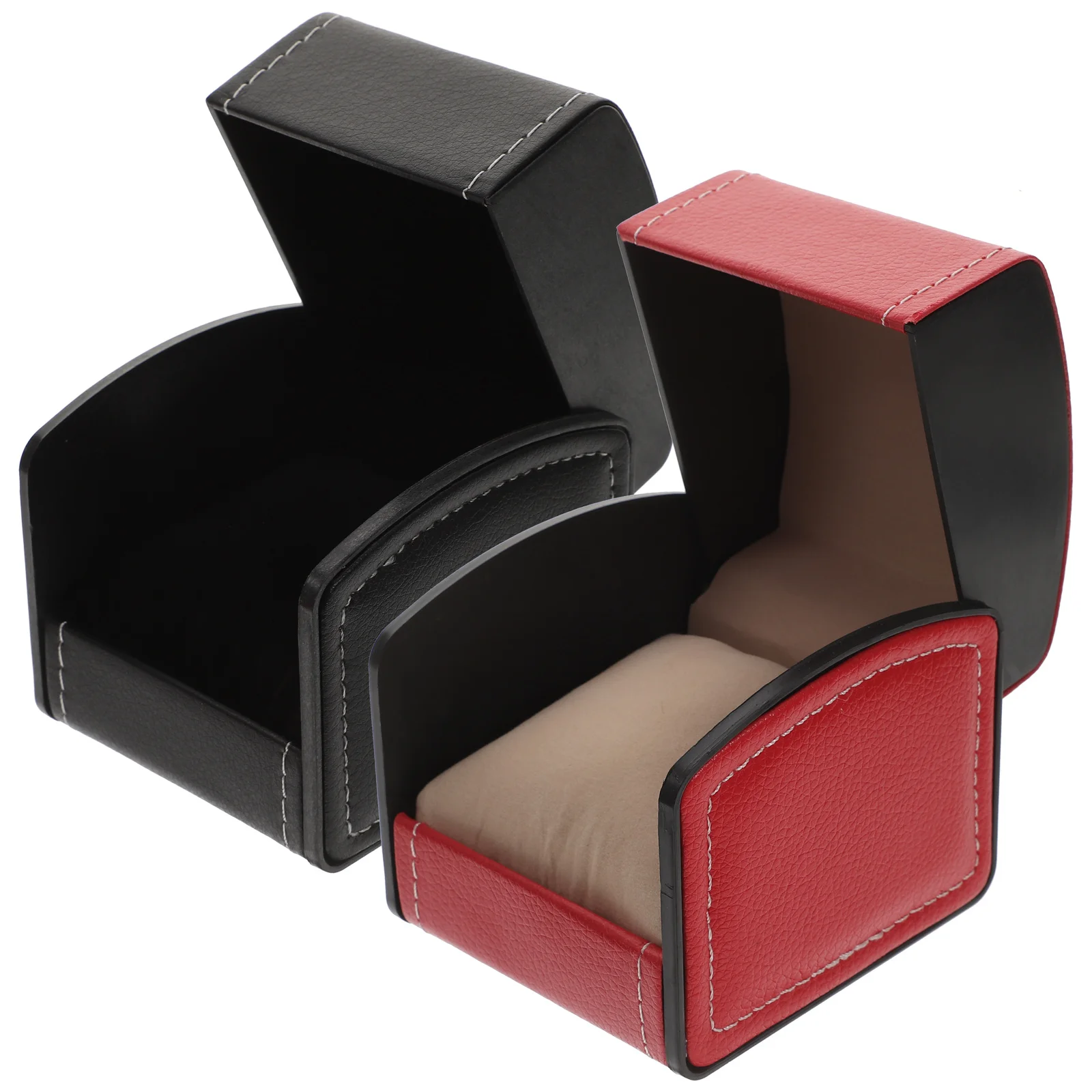 Custodia per orologi in PU da 2 pezzi Custodia per orologi Organizzatore portatile Supporto per display antigraffio per orologi Confezione regalo di gioielli