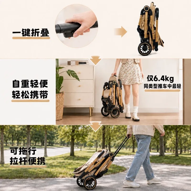 Lightweight Foldable Pet Stroller For Small Medium Dogs Cats Outdoor Travel