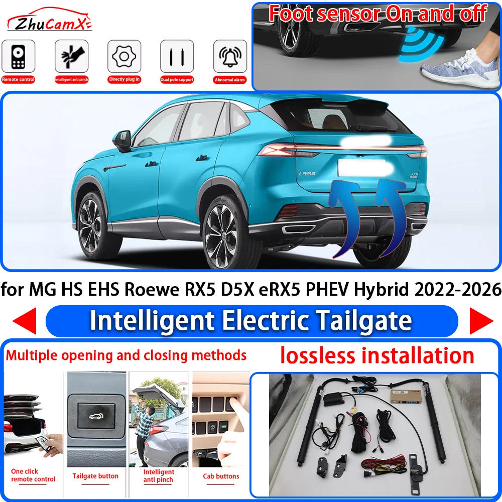 

for MG HS EHS Roewe RX5 D5X eRX5 PHEV Hybrid 2022-2026 OEM Power Liftgate Trunk Electric Suction Tailgate Tail Gate Lift Strut