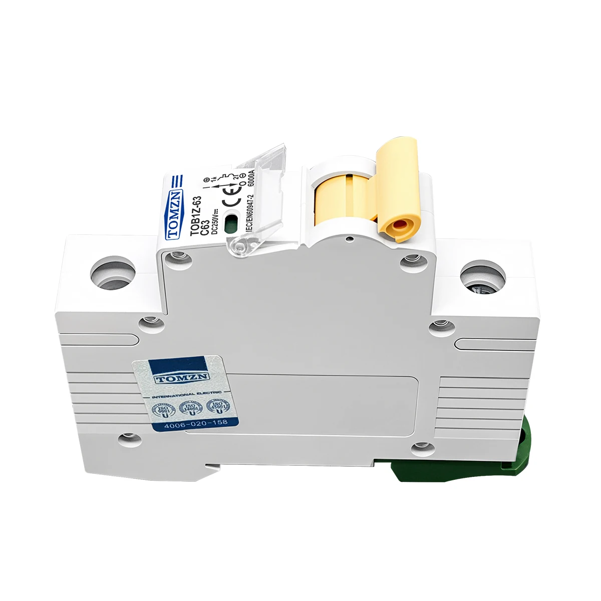 TOMZN TOB1Z 1P DC 250V 1-63A Circuit Breaker MCB C Curve Single Pole Direct-current Fuse For PV Photovoltaic System