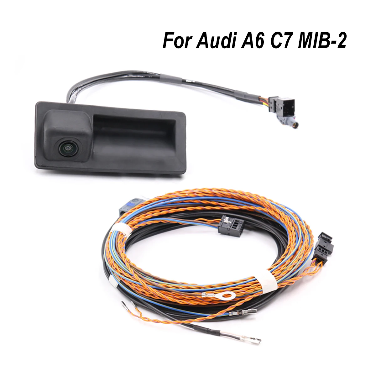 For Audi A6 C7 MIB 2 UNIT 4G0 827 566 A Rear View Camera Trunk Handle with High Guidance Line + Wiring Harness