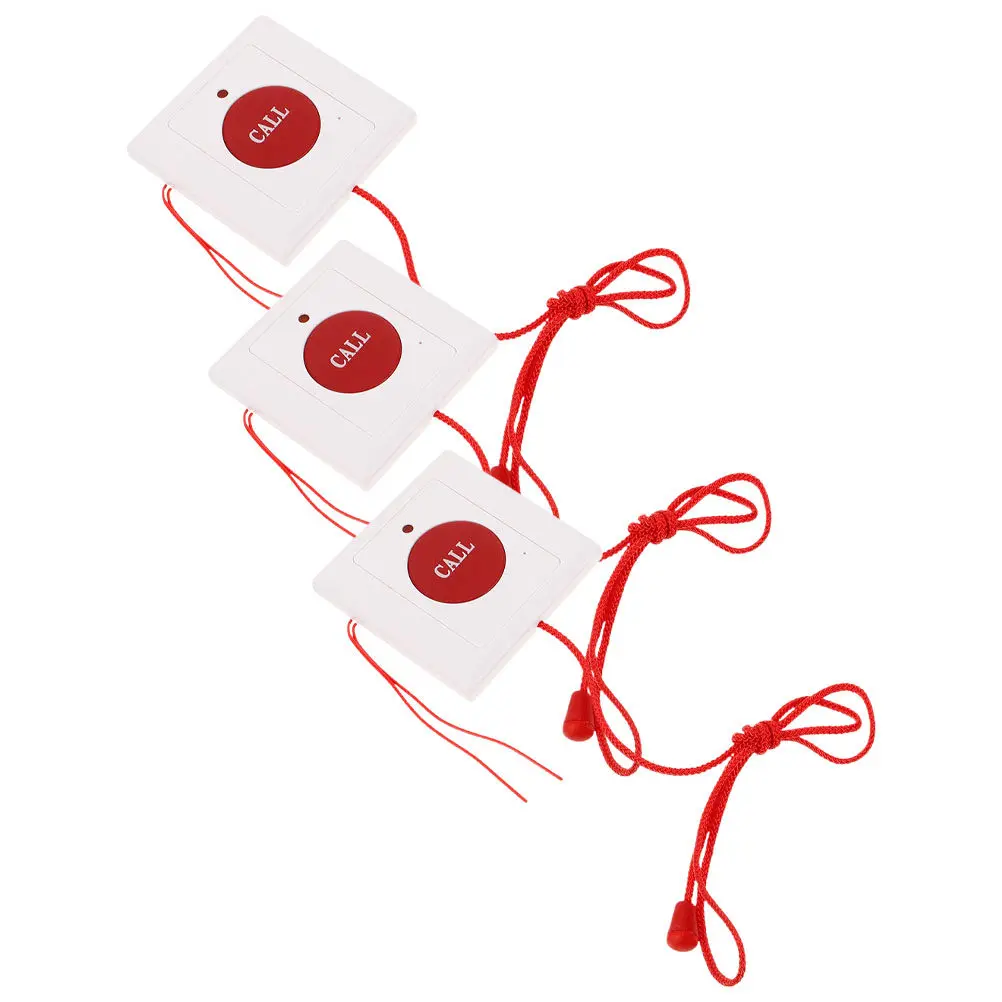

3Pcs Emergency Call Button with Cord for Seniors Bright Color Labeled Wall Mount System Nursing Home Hospital Safety