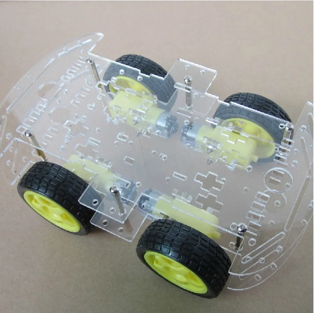 Intelligent car chassis 4 drive/power sufficient with code wheel/speed measurement 4WD special offer