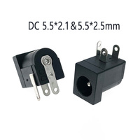 5pcs DC-005 DC Power Jack Socket Connector DC005 5.5*2.1mm 5.5x2.1mm PCB Mount Terminal DC2.0 5.5 * 2.1/2.5mm DC Charging Port