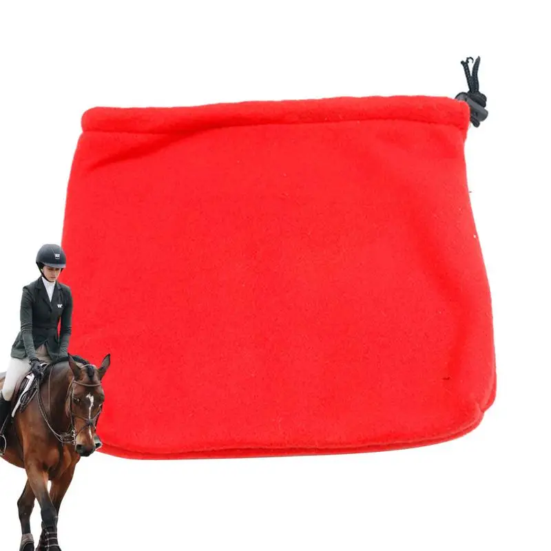 Stirrup Pouch Portable Soft Solid Color Toiletry Storage Bag Horse Riding Tool Pouch Jewelry Bag Drawstring Bag For Men & Women