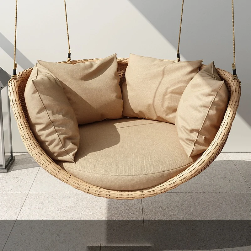 Rattan Swing Chair Courtyard Patio Outdoor Indoor Furniture Aluminum Sofa