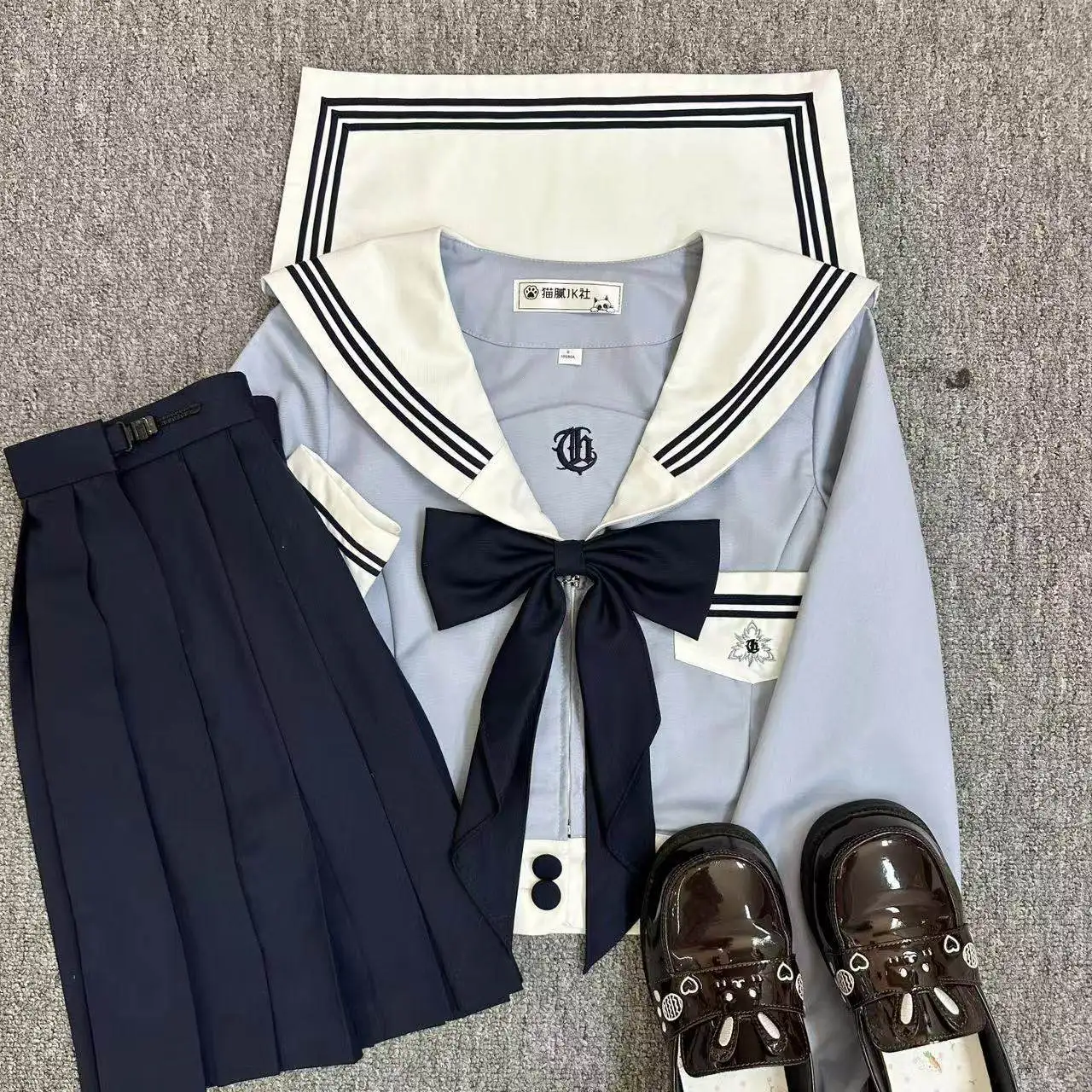 Japanese Gyaru Sailor Outfit Schoolgirls Student Clothes Old School Jk Uniform Set Korean Women's High School Graduation Seifuku