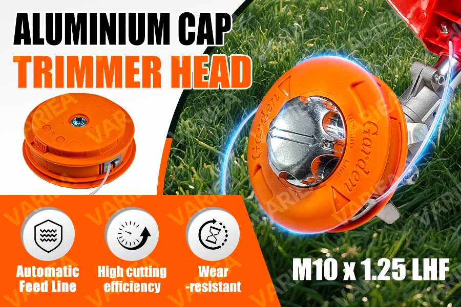 VARIEA-M10*1.25 Premium Automatischer Rasentrimmerkopf aus Aluminium - Effizientes Schneiden, Langlebig und Einfach zu Installieren - für Gartenmaschinen – Detail 1