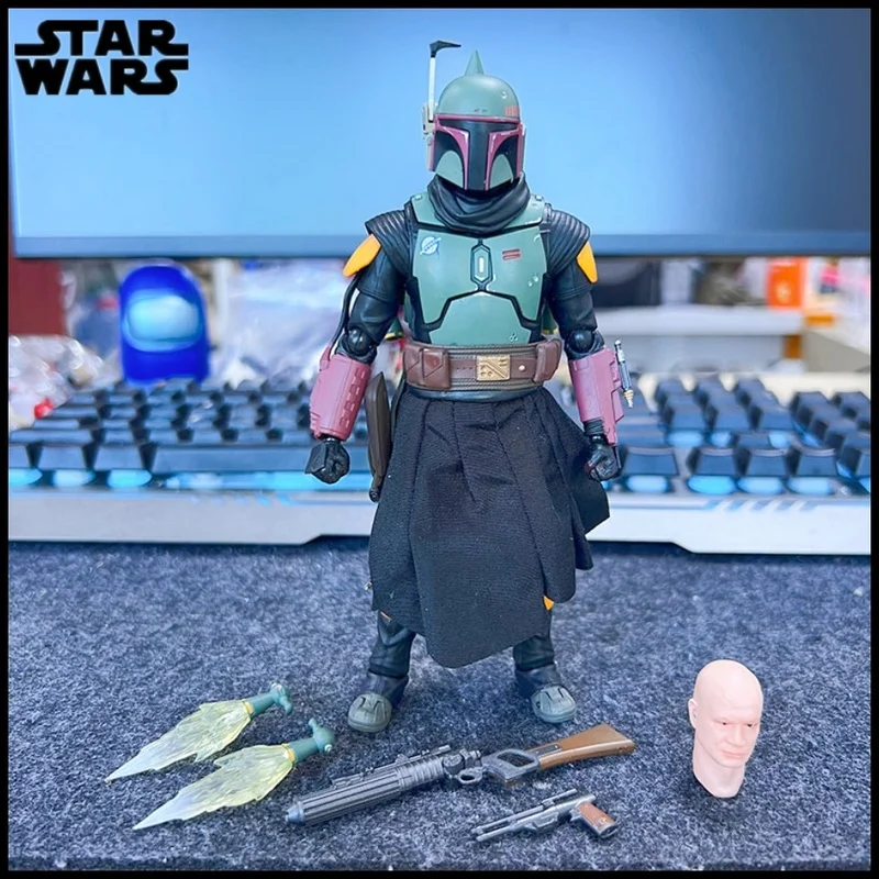 

Genuine Generation Bandai Shf Star Wars Mandalorian Bounty Hunter Bobuffett 6-inch Action Figure Collection Model Toy Gift