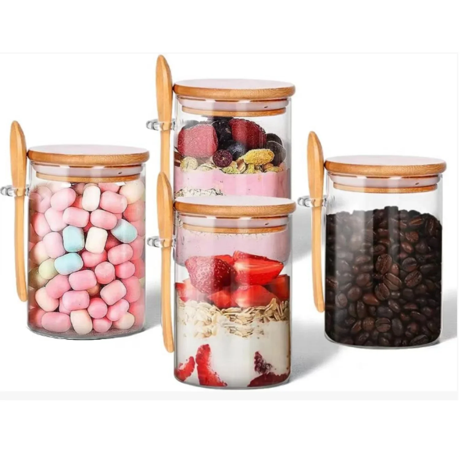 

1/2/4/6/8, 500m storage tank overnight oat jar salad yogurt coffee beans spices candy