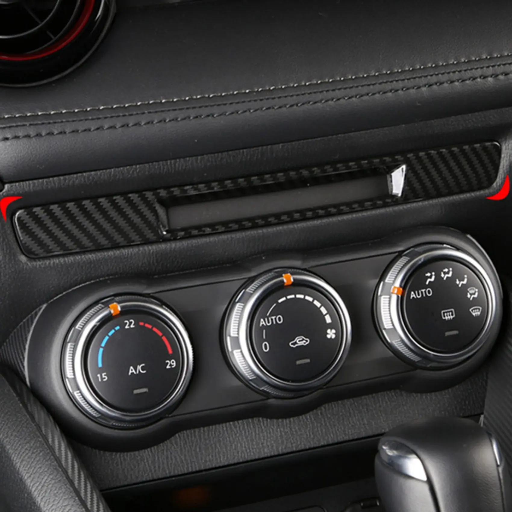 

2 Pcs Car Accessories: 1 Pcs Liquid Crystal Screen Trim Strip & 1 Pcs Central Console Water Cup Holder Panel Cover Trim