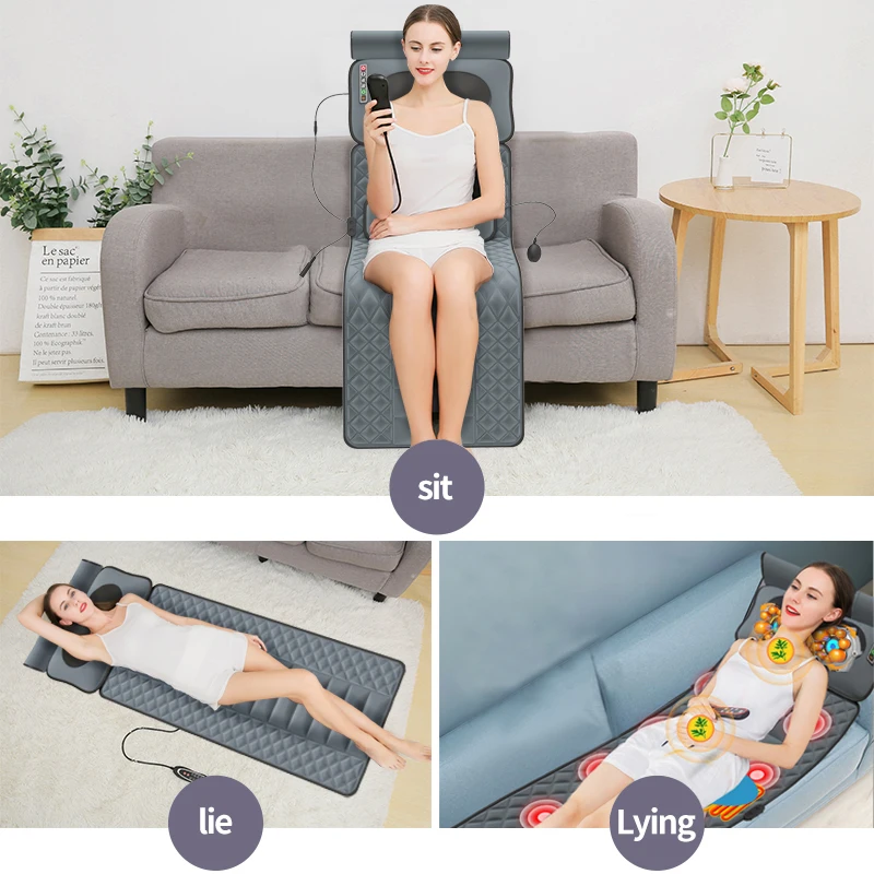 Smart Library 2025 Massage Products Electric Massage Mat And Heating Massager Cushion Pain Relief With Heating And Vibrating