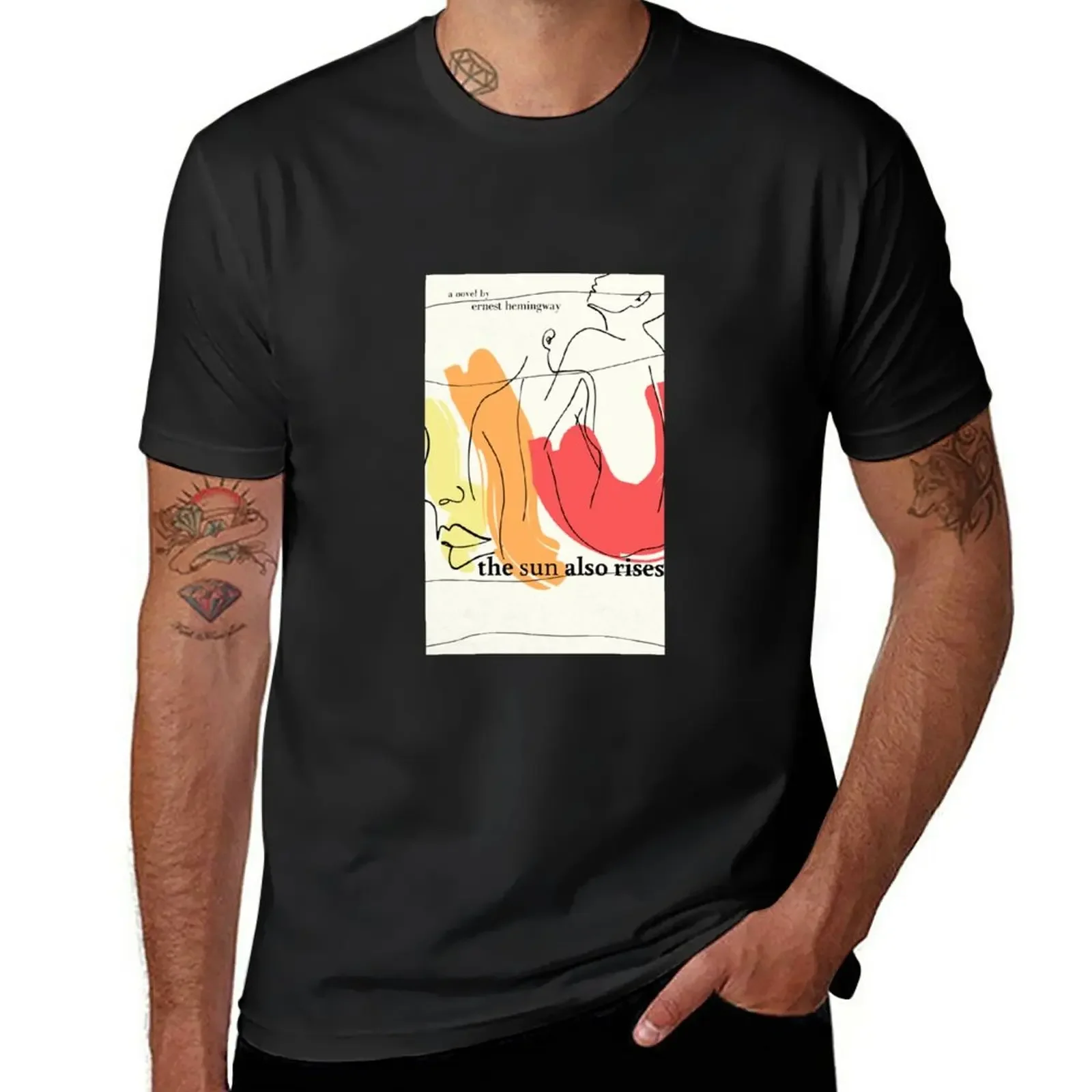 The Sun Also Rises - Book cover design T-Shirt new edition summer tops Men's t-shirt