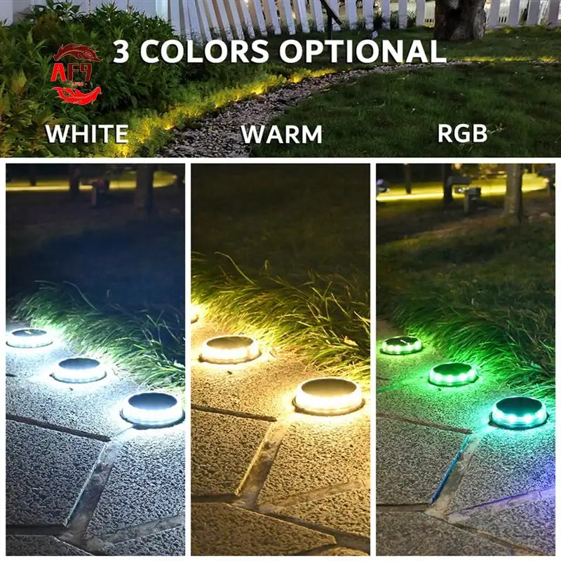 

AF90-4PCS Super Bright LED Solar Pathway Light Outdoor Auto Garden Light Waterproof Ground Lamp For Garden Decoration
