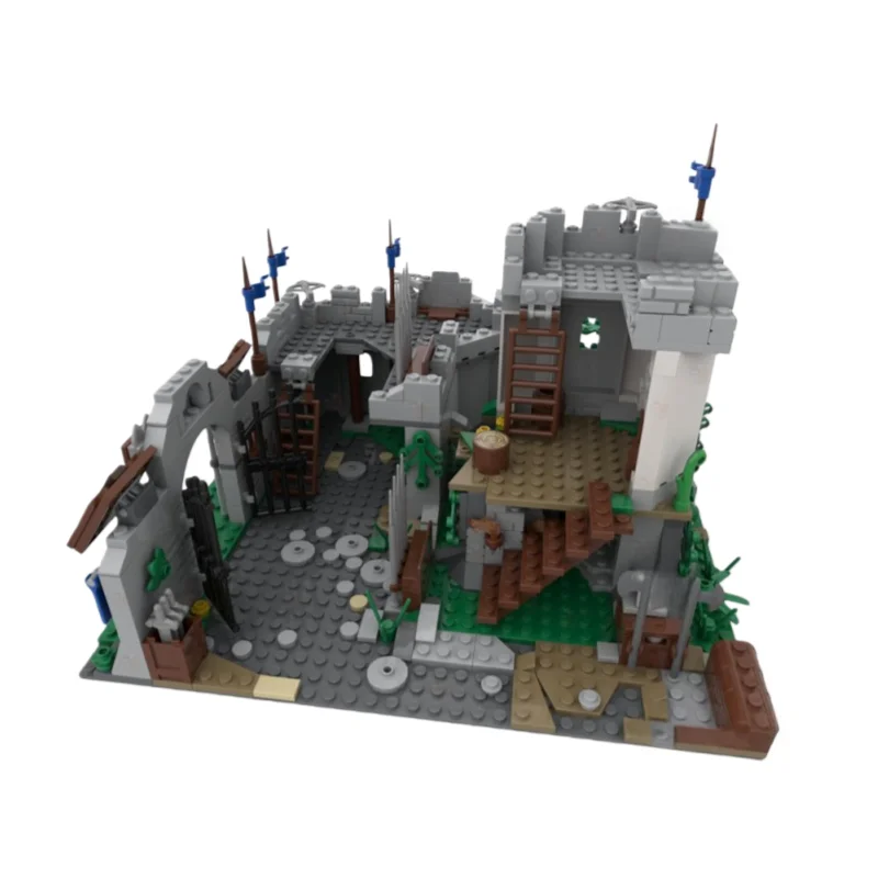 MOC Medieval Castle Series Model - Small Particle Building Blocks Toy Set with 702 Pieces - Suitable for All Enthusiasts to Asse